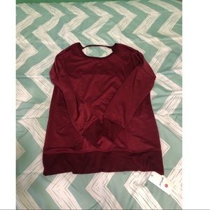Brand new comfy sweater with open back